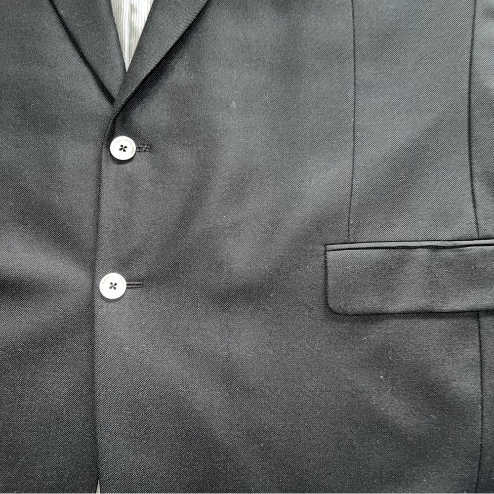 Jack Victor Black Cashmere Blazer 100% Italian Fabric Size 50L | Made in Canada - Picture 5 of 14